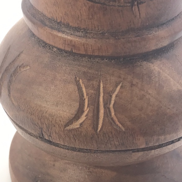 Vintage Carved Wooden Primitive Vase - Picture 11 of 11